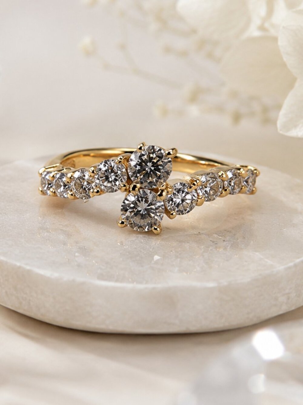 Diamond Cluster Ring